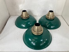 3 X JOHN LEWIS CARMINE EASY-TO-FIT CEILING SHADE IN GREEN