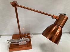 LOUIS ADJUSTABLE TABLE LAMP BASE IN COPPER RRP Â£180