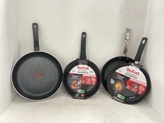 4 X ASSORTED TEFAL PANS TO INCLUDE TEFAL PROTECH INDUCTION FRYING PAN