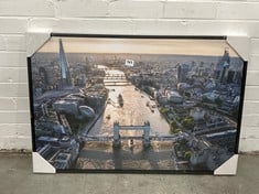 JOHN LEWIS JASON HAWKES 'AERIAL VIEW OF LONDON' FRAMED CANVAS - RRP £120