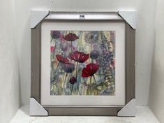 JOHN LEWIS CATHERINE J STEPHENSON 'RASBERRY POPPY II' FRAMED PRINT - RRP £105