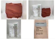 3 X ASSORTED JOHN LEWIS BEDDING TO INCLUDE JOHN LEWIS SOFT & SILKY LUXURY EGYPTIAN COTTON KING DUVET COVER