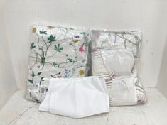 4 X ASSORTED BEDDING TO INCLUDE LAURA ASHLEY PRINTED FLORAL DOUBLE DUVET COVER SET