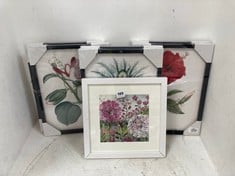 7 X ASSORTED FRAMED ART PRINTS TO INCLUDE CURTIS 'LAVENDER FLORALS VI' FRAMED CANVAS