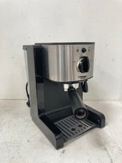 JOHN LEWIS PUMP ESPRESSO COFFEE MACHINE STAINLESS STEEL