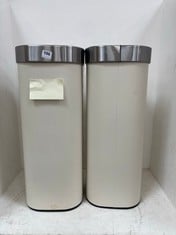 2 X JOHN LEWIS TOUCH TOP BIN IN STONE 40L