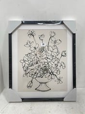 JOHN LEWIS LUCY DEANER 'FLOWERS IN A PEDASTAL VASE' FRAMED PRINT & MOUNT