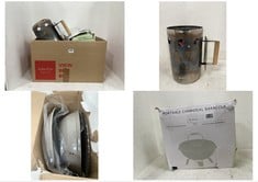 BOX OF ASSORTED JOHN LEWIS ITEMS TO INCLUDE JOHN LEWIS PORTABLE CHARCOAL BARBECUE - SIZE 40 X 36CM