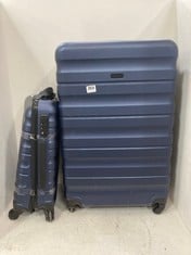 JOHN LEWIS 75CM 4-WHEELED HARDSHELL SUITCASE IN NAVY TO INCLUDE JOHN LEWIS 55CM 4-WHEELED HARDSHELL SUITCASE IN NAVY- RRP- £110