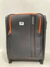 AMERICAN TOURISTER SEASEEKER UNDERSEATER SUITCASE IN BLACK AND ORANGE - RRP £99