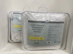 2 X JOHN LEWIS SOFT TOUCH WASHABLE MATTRESS TOPPER (DOUBLE & SMALL DOUBLE)-RRP £200