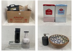 BOX OF ASSORTED ITEMS TO INCLUDE JOHN LEWIS OXO GOOD GRIPS KITCHEN CHOPPER