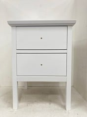 JOHN LEWIS WILTON 2 DRAWER BEDSIDE CABINET IN WHITE- RRP £109