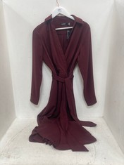 RALPH LAUREN LAUREN ROWELLA BURGUNDY RED DRESS SIZE 12 - RRP £259