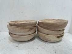 6 X STONE THE CROWS SMALL ROUND BOWL - DIAMETER 25CMS - TOTAL RRP £120