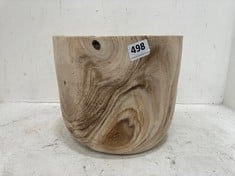 STONE THE CROWS WOOD INDOOR LARGE PLANTER