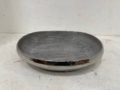 6 X STONE THE CROWS LARGE BOWL - GREY - (H) 7 X (W) 30 X (D) 26 CM - TOTAL RRP £288