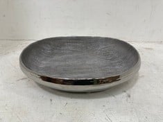 6 X STONE THE CROWS LARGE BOWL - GREY - (H) 7 X (W) 30 X (D) 26 CM - TOTAL RRP £288