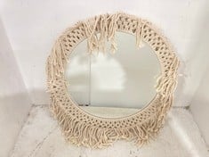 2 X STONE THE CROWS LARGE CLASSIC MACRAME MIRROR - - TOTAL RRP £140