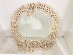 2 X STONE THE CROWS LARGE CLASSIC MACRAME MIRROR - - TOTAL RRP £140