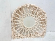 4 X STONE THE CROWS SMALL CLASSIC MACRAME MIRROR - - TOTAL RRP £192