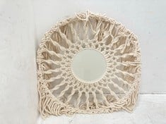 4 X STONE THE CROWS SMALL CLASSIC MACRAME MIRROR - - TOTAL RRP £192