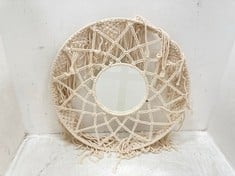 4 X STONE THE CROWS SMALL CRISS CROSS MACRAME MIRROR - - TOTAL RRP £192