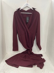 RALPH LAUREN LAUREN ROWELLA BURGUNDY RED DRESS SIZE 18 - RRP £259