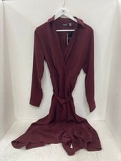 RALPH LAUREN LAUREN ROWELLA BURGUNDY RED DRESS SIZE 12 - RRP £259