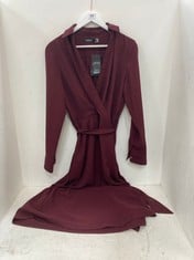 RALPH LAUREN LAUREN ROWELLA BURGUNDY RED DRESS SIZE 12 - RRP £259