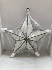 1 X STONE THE CROWS LARGE GLASS STAR LIGHTS (BROKEN GLASS) - HEIGHT 70CMS - TOTAL RRP £175