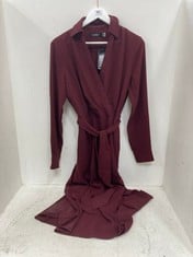 RALPH LAUREN LAUREN ROWELLA BURGUNDY RED DRESS SIZE 12 - RRP £259