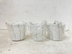 216 X STONE THE CROWS BASKET - WHITE - DIA 7CM - TOTAL RRP £1080