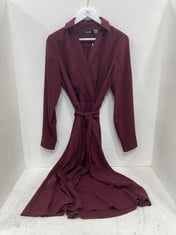 RALPH LAUREN LAUREN ROWELLA BURGUNDY RED DRESS SIZE 10 - RRP £259