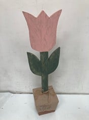 12 X STONE THE CROWS LARGE PINK TULIP POT - HEIGHT 62CM - TOTAL RRP £192