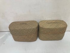 39 X STONE THE CROWS S/3 TALL LIDDED BASKETS - 3 ASSORTED ORTE - TOTAL RRP £429