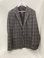 JOHN LEWIS REGULAR FIT DINNER JACKET IN BLACK/GREY GINGHAM SIZE 44 R