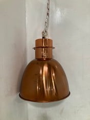 1 X STONE THE CROWS SMALL HANGING LAMP WITH CHAIN-DIA 28CMS - TOTAL RRP £100