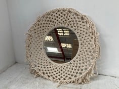 4 X STONE THE CROWS MEDIUM CLASSIC MACRAME MIRROR - - TOTAL RRP £240