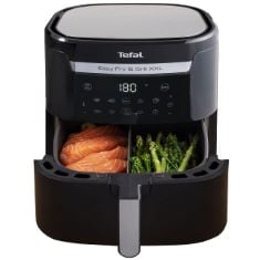 TEFAL EASY FRY XXL 2IN1 DIGITAL DUAL AIR FRYER & GRILL -6.5L-GREY -RRP £69.99