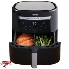 TEFAL EASY FRY XXL 2IN1 DIGITAL DUAL AIR FRYER & GRILL -6.5L-GREY -RRP £69.99