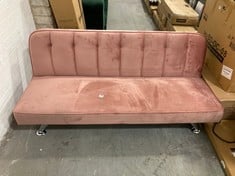 CLIC CLAC 3 SEATER SOFA BED IN ROSE VELVET (ZONE 2)