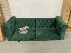 3 SEATER FOREST GREEN VELVET WITH BUTTON EFFECT (ZONE 2)