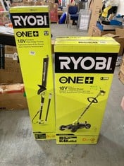 RYOBI 18V ONE PLUS CORDLESS POLE HEDGE TRIMMER TO INCLUDE RYOBI 18V ONE PLUS 3 IN 1 TRIMMER MOWER (ZONE 2)