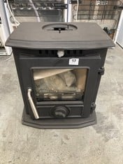 5KW MULTIFUEL STOVE BURNING CAST IRON FIREPLACE - RRP £390 (ZONE 1)