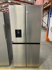 HISENSE FROST FREE AMERICAN STYLE 4 DOOR FRIDGE FREEZER IN STAINLESS STEEL - MODEL NO. FMN440W20C - RRP £850 (ZONE 1)