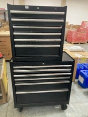 ADVANCED 36'' 6 DRAWER TOOL CABINET IN BLACK TO INCLUDE 5 DRAWER TOOL CABINET IN BLACK - TOTAL LOT RRP £594 (ZONE 1) (KERBSIDE PALLET DELIVERY)