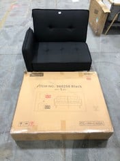 YAHEETECH BLACK FABRIC SOFA BED - ITEM NO. 960258 (BOX 1/2, PART ONLY) (ZONE 3)