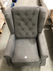 HOMCOM RETRO WINGBACK ARMCHAIR IN GREY - MODEL NO. 833-695V71CG - RRP £130 (ZONE 4)