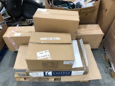 PALLET OF ASSORTED ITEMS TO INCLUDE BRUSHED STEEL SINGLE BOWL INSET OR UNDERMOUNTED SINK (540 X 44 X 205)